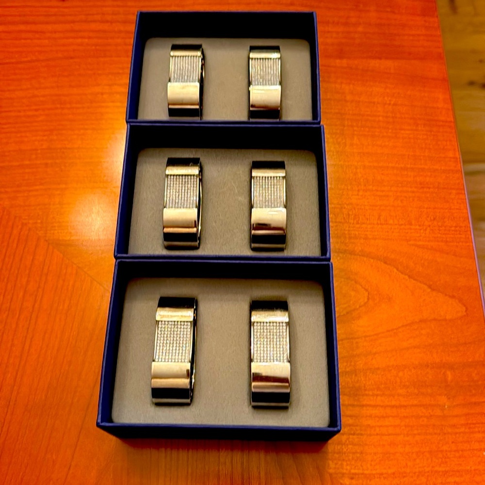 Set of 6 Swarovski Napkin Rings